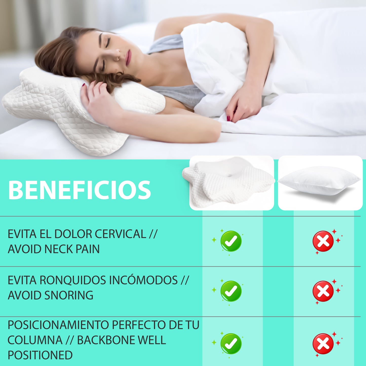 ORTHOPEDIC CERVICAL PILLOW 60x40x12