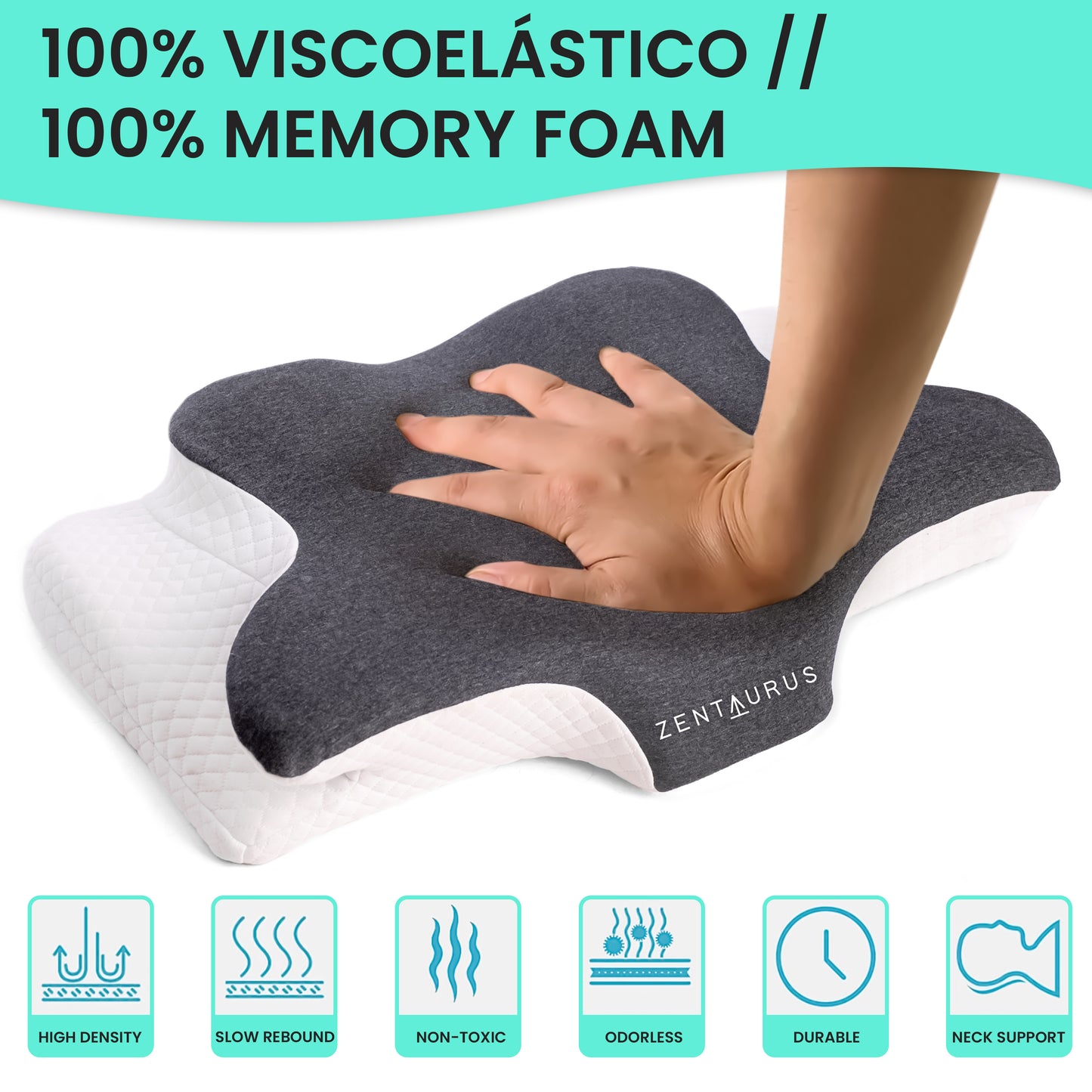 ALMOHADA CERVICAL ORTOPÉDICA - 60x40x12 -