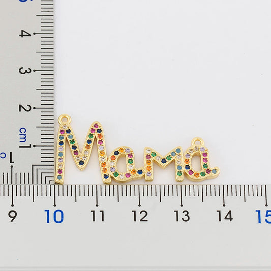 MOM CUBIC ZIRCONIA PENDANT NECKLACE