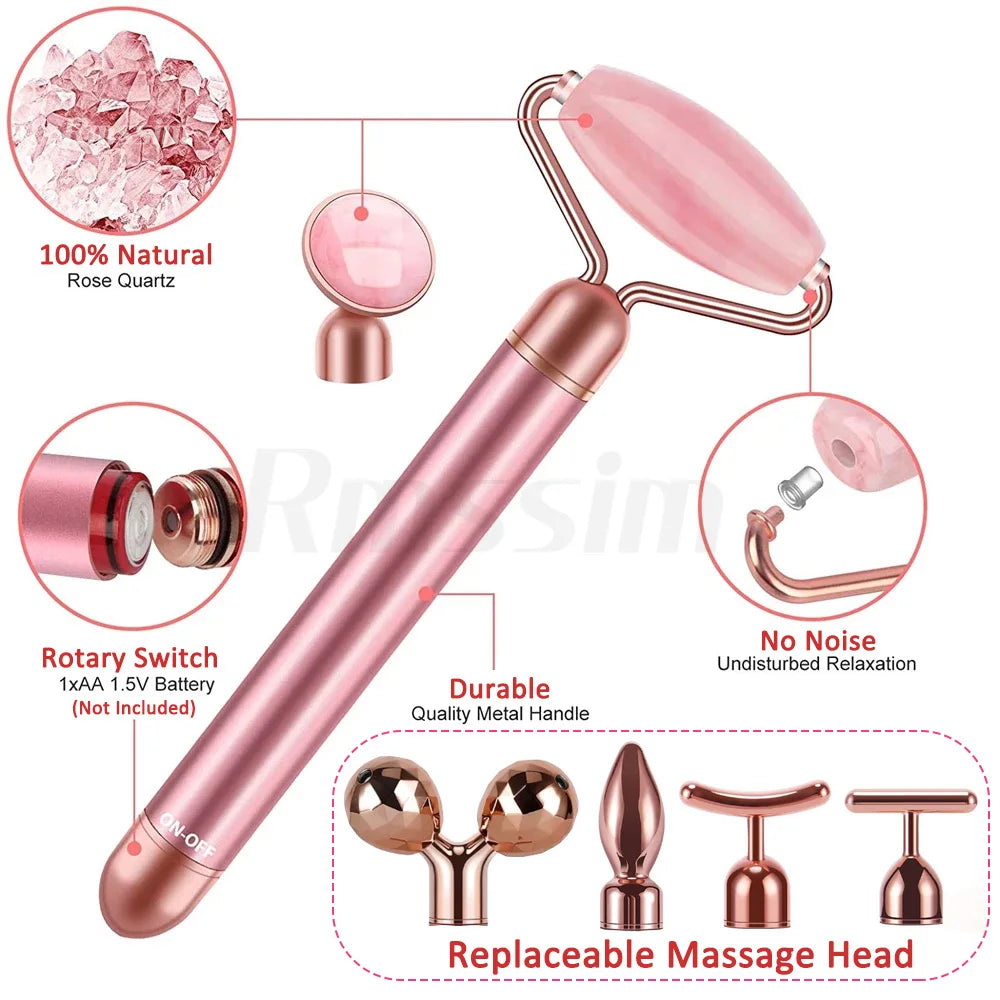 ELECTRIC VIBRATING JADE ROLLER MASSAGER