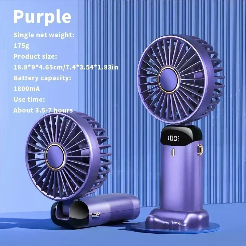 MINI VENTILADOR DE MANO RECARGABLE CON DIFUSOR DE AROMA