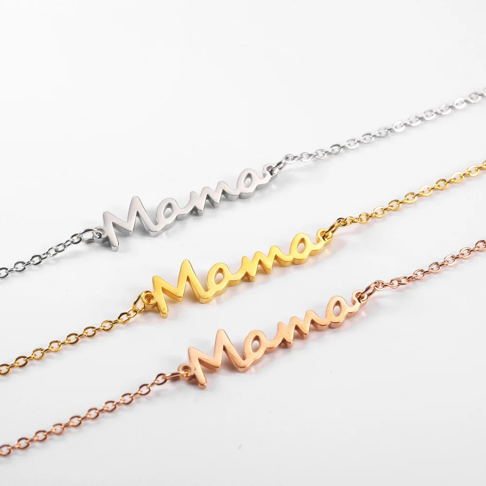 PULSERA LOGO MAMÁ ACERO INOX