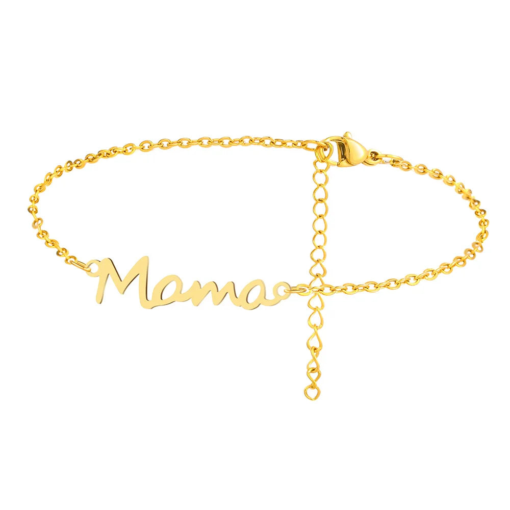 PULSERA LOGO MAMÁ ACERO INOX