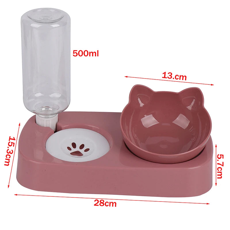 Tilted bowl for dogs and cats