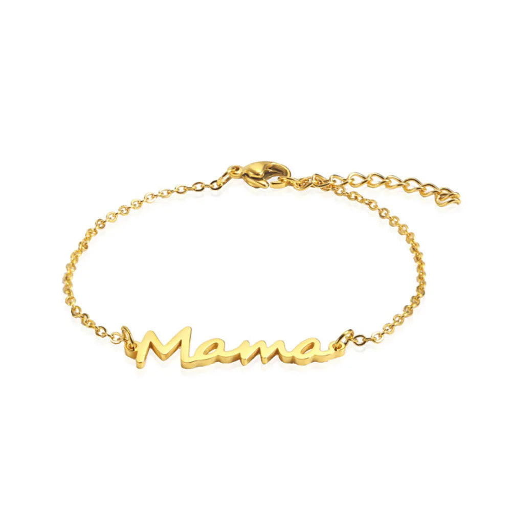 PULSERA LOGO MAMÁ ACERO INOX