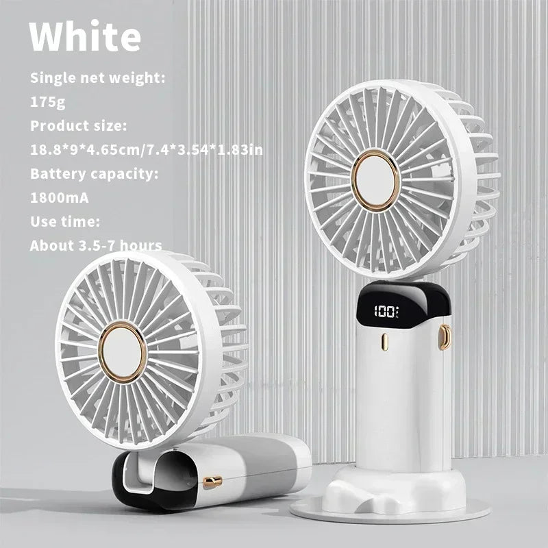 MINI VENTILADOR DE MANO RECARGABLE CON DIFUSOR DE AROMA