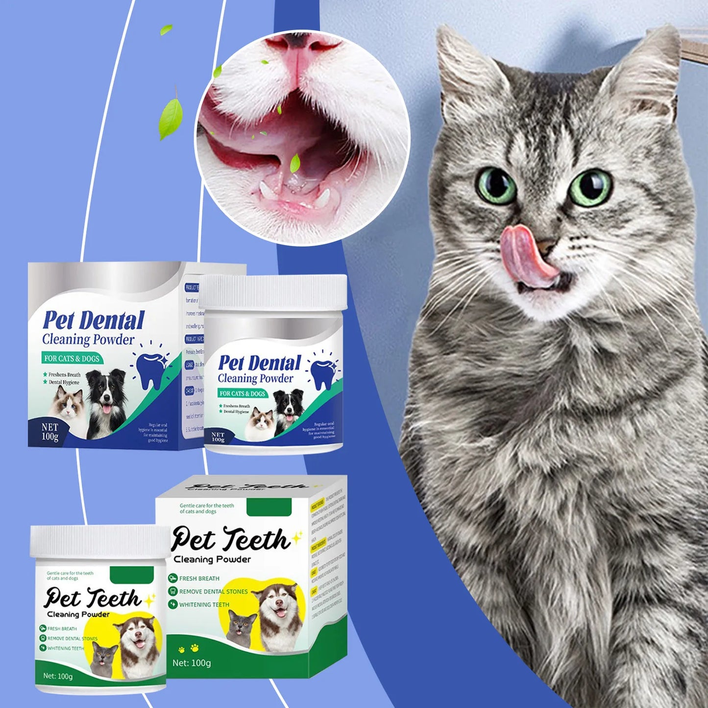 POLVO DE LIMPIEZA DE DIENTES PARA MASCOTAS