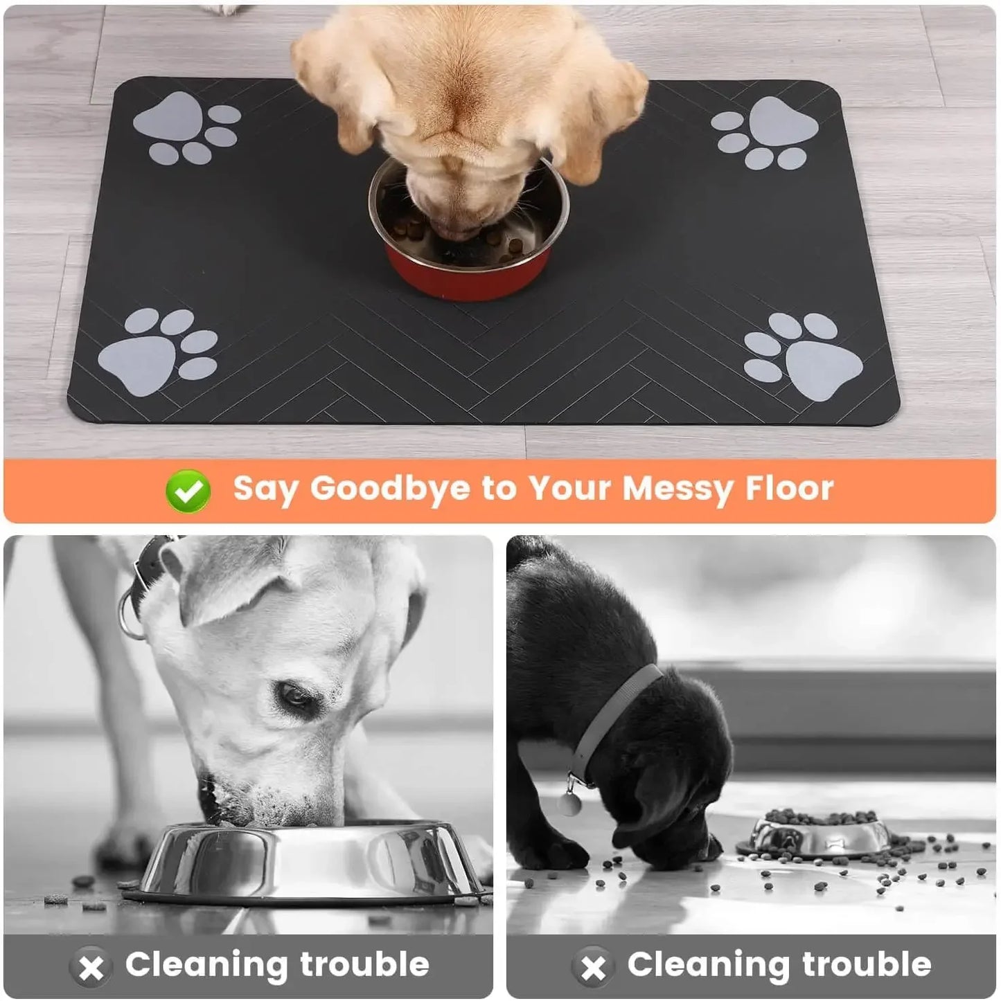 TAPETE ABSORBENTE PARA COMIDA DE MASCOTAS