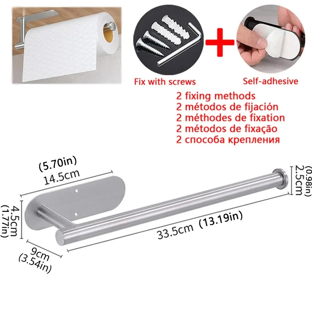 ADHESIVE KITCHEN PAPER ROLL HANGER