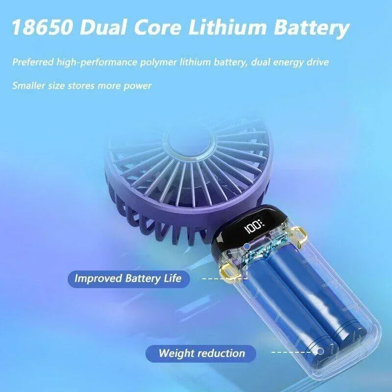 MINI VENTILADOR DE MANO RECARGABLE CON DIFUSOR DE AROMA