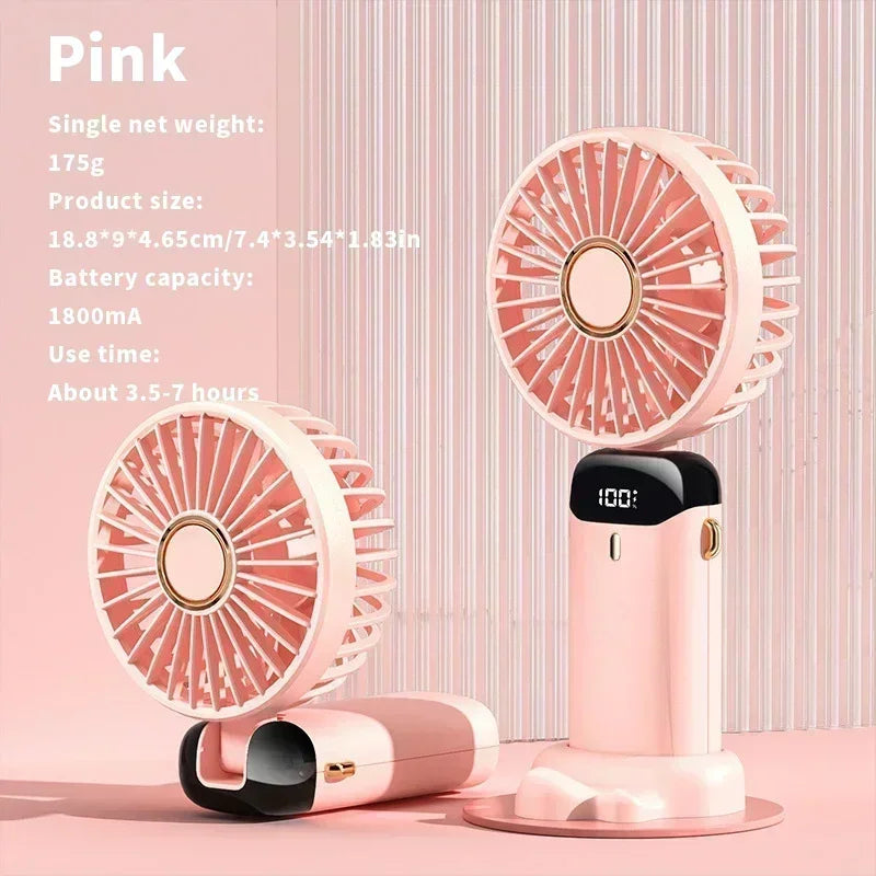 MINI VENTILADOR DE MANO RECARGABLE CON DIFUSOR DE AROMA