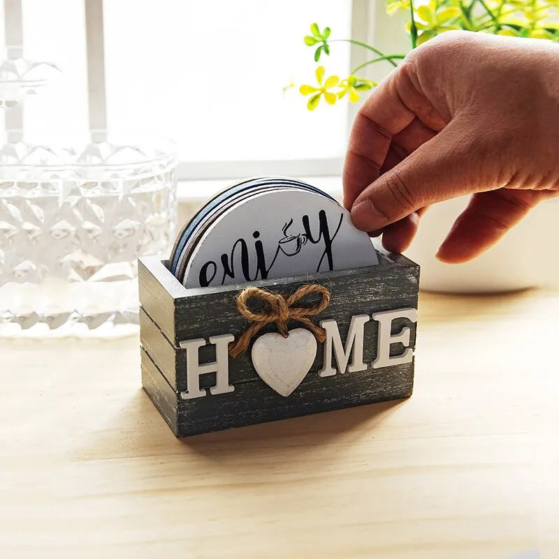 POSAVASOS CON CAJA HOME