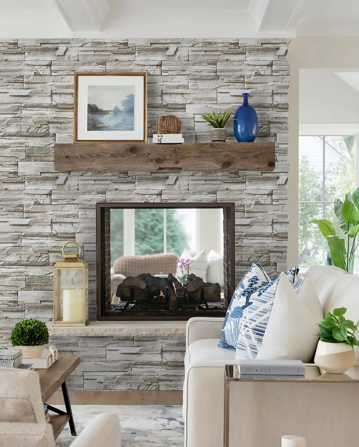 VINILO DE PARED EFECTO PIEDRA