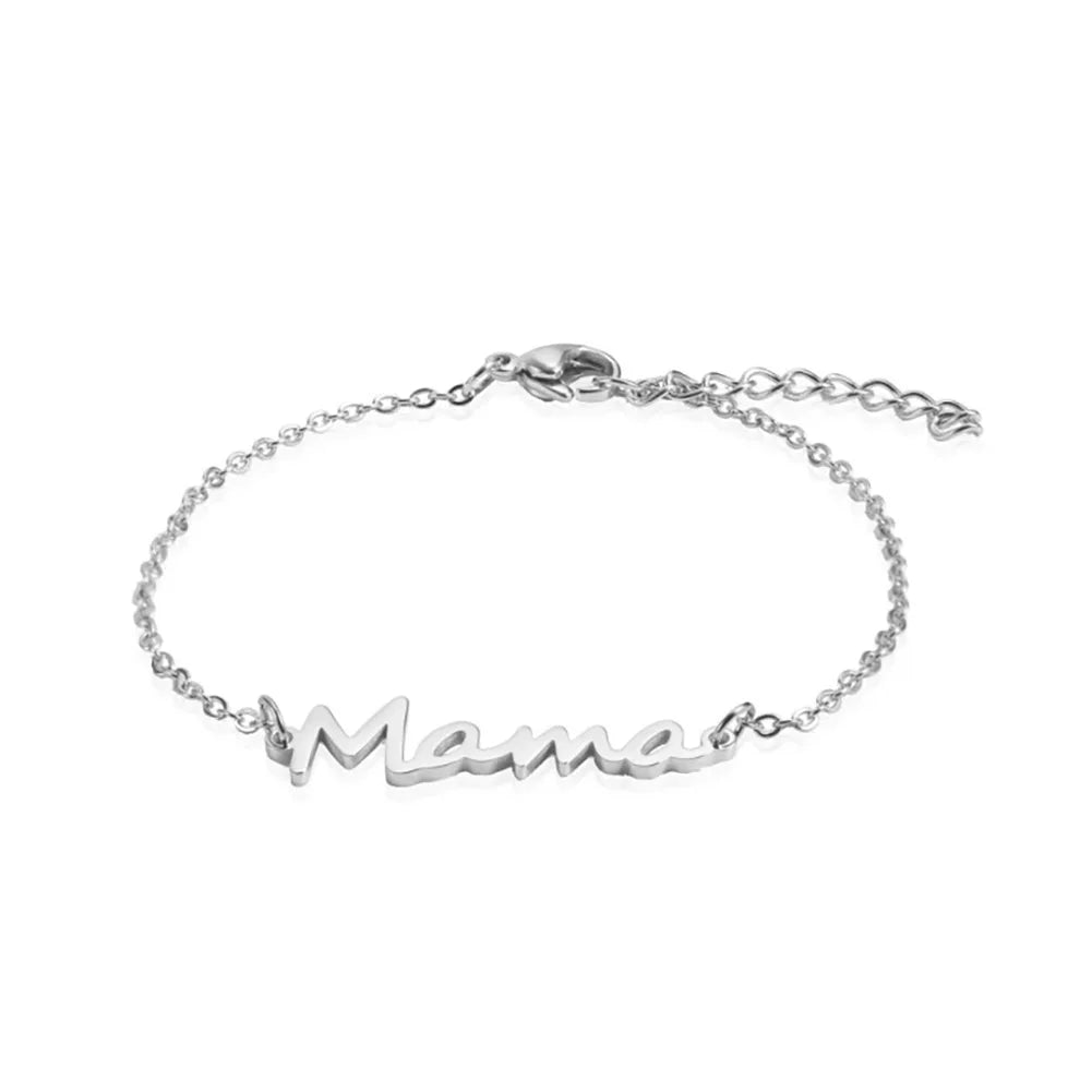 PULSERA LOGO MAMÁ ACERO INOX
