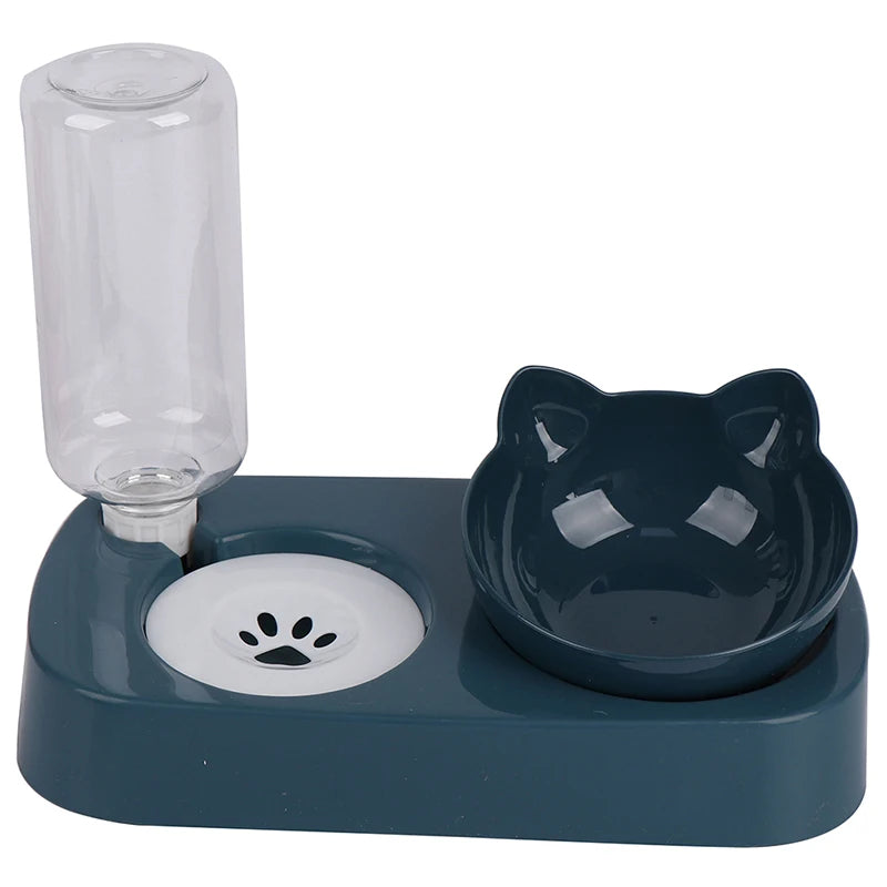 Tilted bowl for dogs and cats