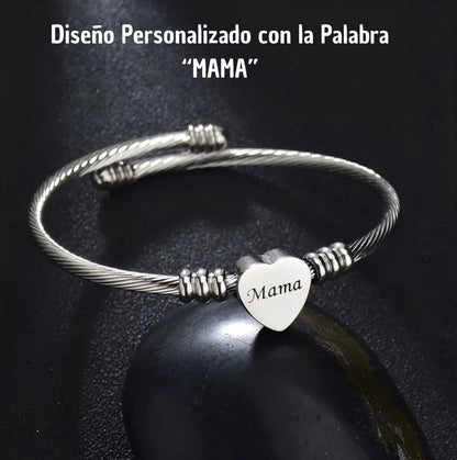 BRAZALETE MAMÁ CON CORAZÓN