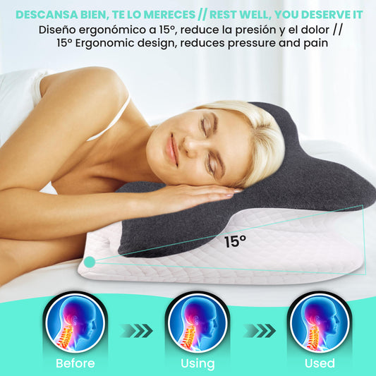 ALMOHADA CERVICAL ORTOPÉDICA - 60x40x12 -
