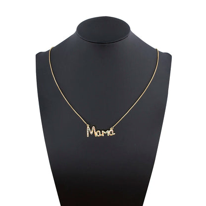 COLLAR CON COLGANTE DE CIRCONITA CÚBICA MAMÁ