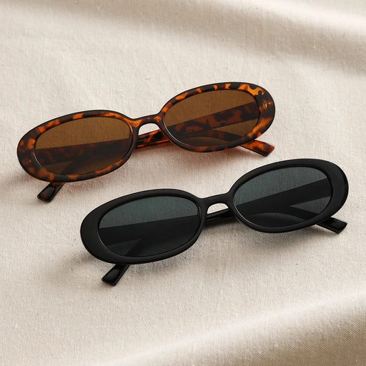 2 pcs WOMEN SMALL OVAL SUNGLASSES