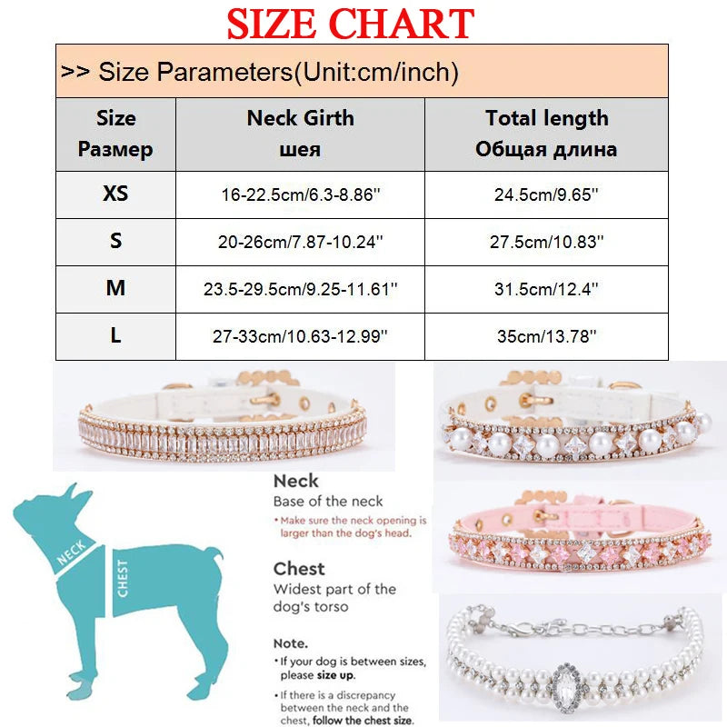 LUXURY RHINESTONE PUPPY COLLAR