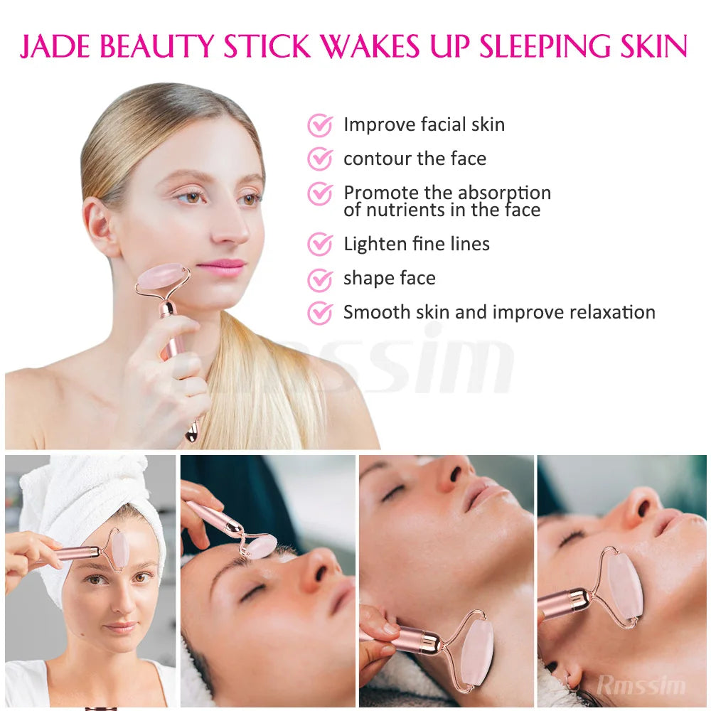 ELECTRIC VIBRATING JADE ROLLER MASSAGER