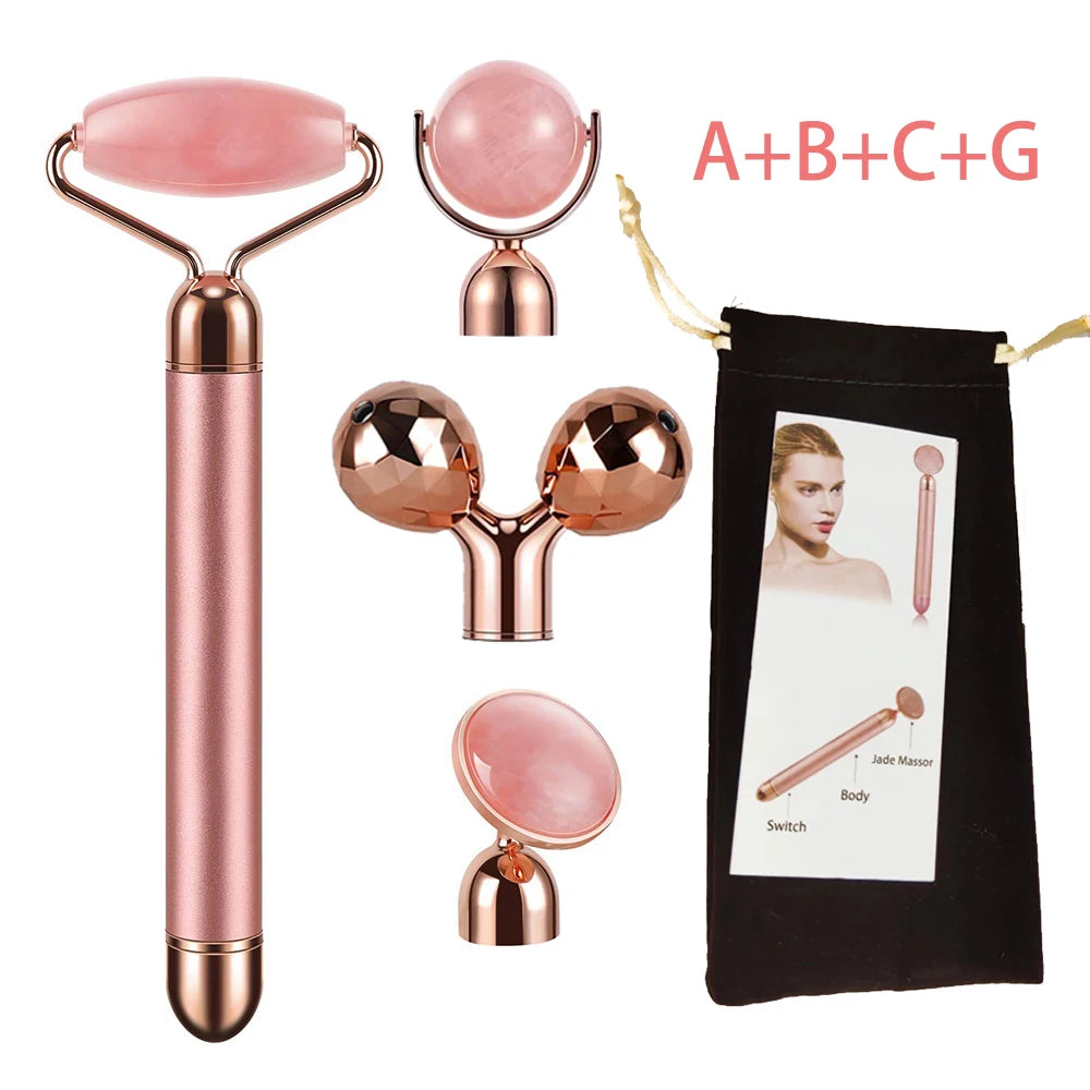 ELECTRIC VIBRATING JADE ROLLER MASSAGER