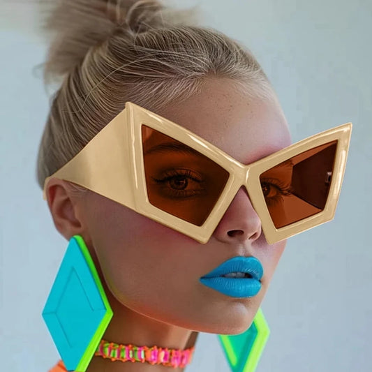 FASHION OVERSIZED CAT EYE SUNGLASSES
