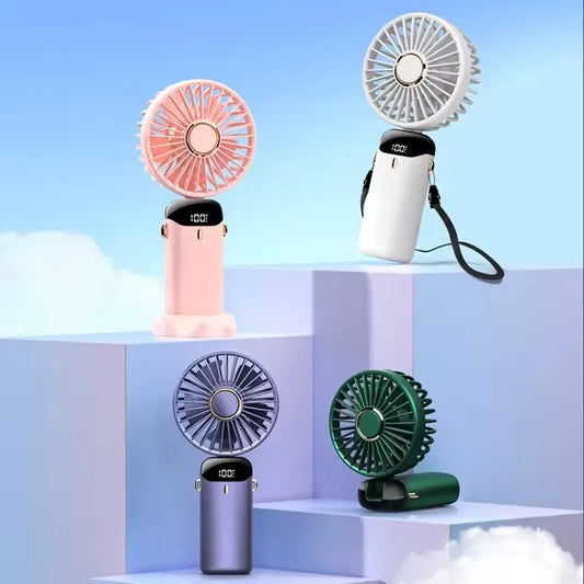 MINI VENTILADOR DE MANO RECARGABLE CON DIFUSOR DE AROMA