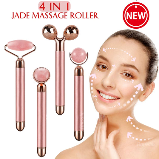 ELECTRIC VIBRATING JADE ROLLER MASSAGER