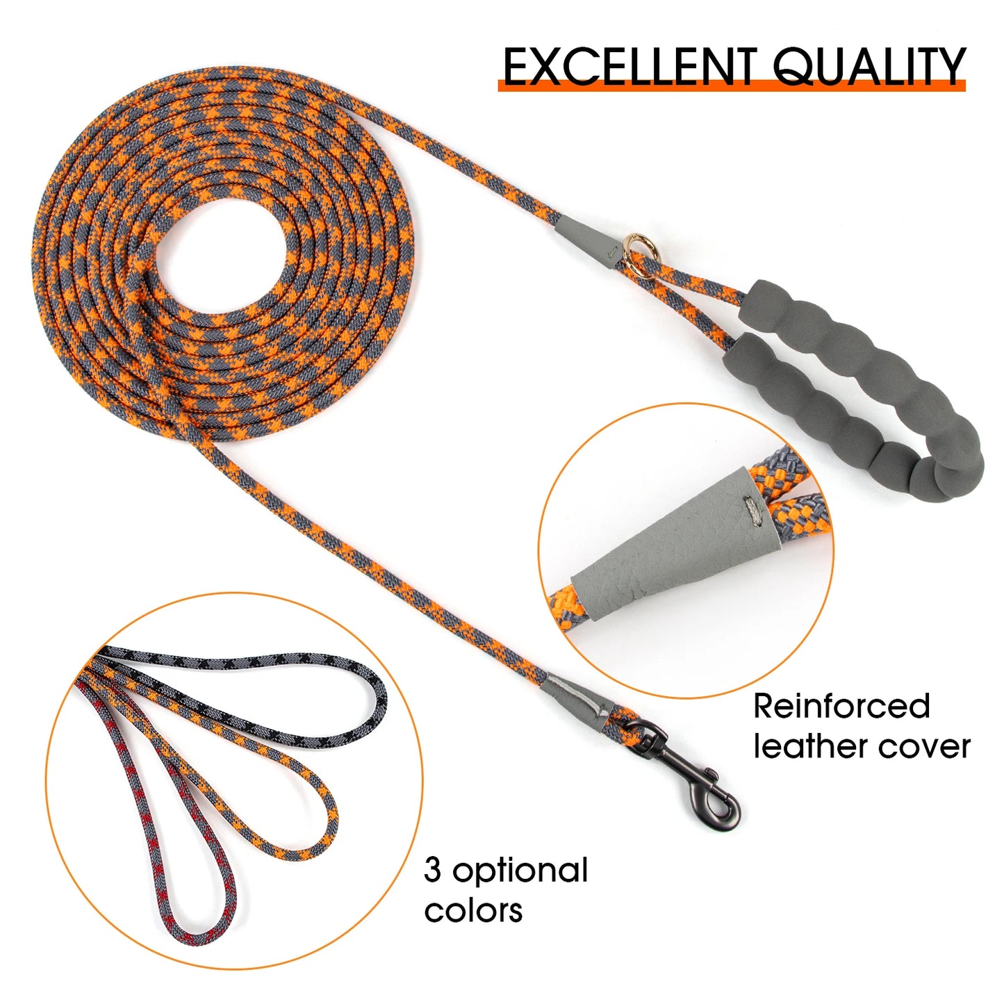 REFLECTIVE LONG DOG LEASH