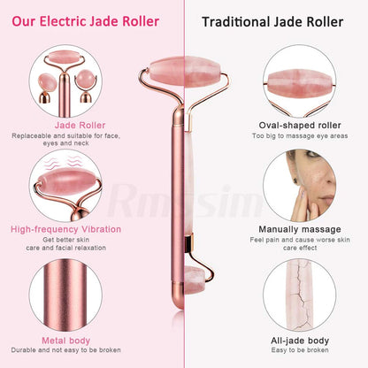 ELECTRIC VIBRATING JADE ROLLER MASSAGER