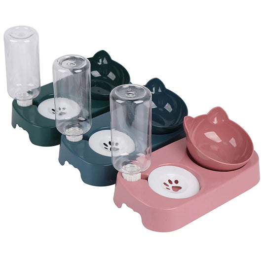 Tilted bowl for dogs and cats