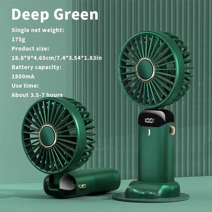 MINI VENTILADOR DE MANO RECARGABLE CON DIFUSOR DE AROMA