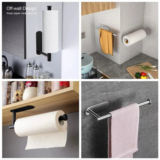 ADHESIVE KITCHEN PAPER ROLL HANGER