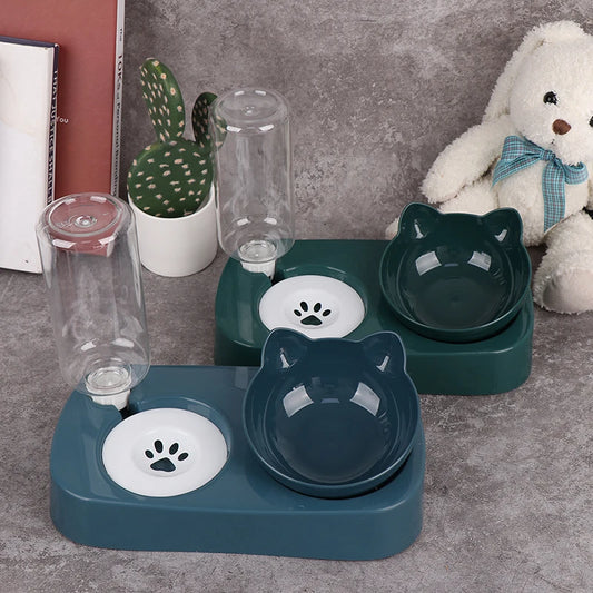 Tilted bowl for dogs and cats