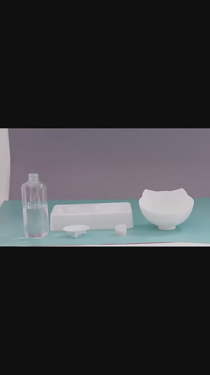 Tilted bowl for dogs and cats
